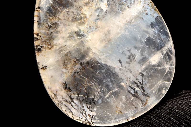 1点物】Silver925 デンドリティッククォーツ 43x31mm ドロップ