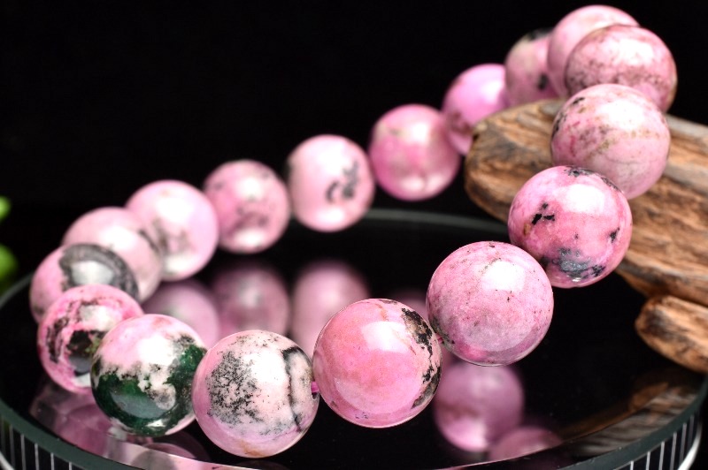 レア石！！　コバルトドロマイト　ブレスレット 1点物】希少◇奇跡の桜色 コバルトドロマイト(コバルトカル