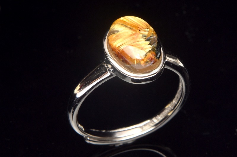 1点物】Silver925◇迫力金針 タイチンルチルクォーツ 9x7mm