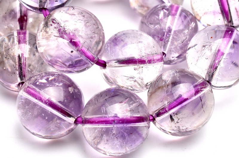 ★液体インクルージョンアメジストスーパーセブン 11ミリ珠ビーズF(SA) ☆液体インクルージョンアメジストスーパーセブン 11ミリ珠