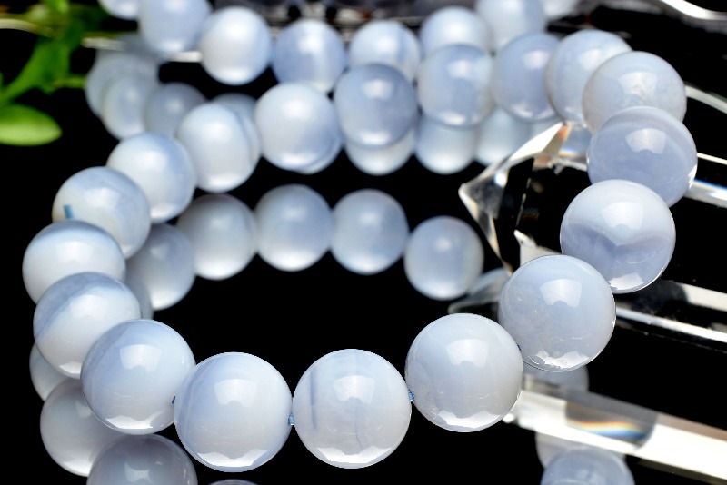 ブルーレースアゲート11P 天然石 ブルー レース