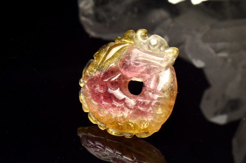 ウォーターメロントルマリンパワーストーン原石置物