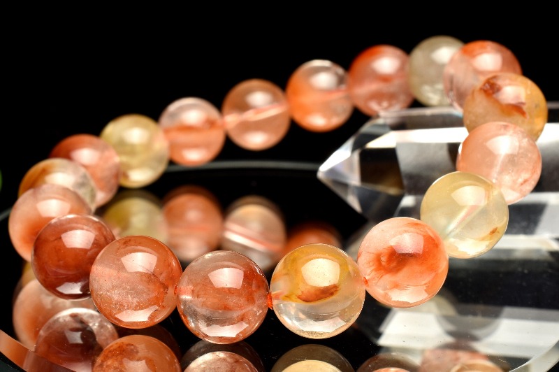 最強品質】オレンジラビットファークォーツ＊約11mm＊ 天然石
