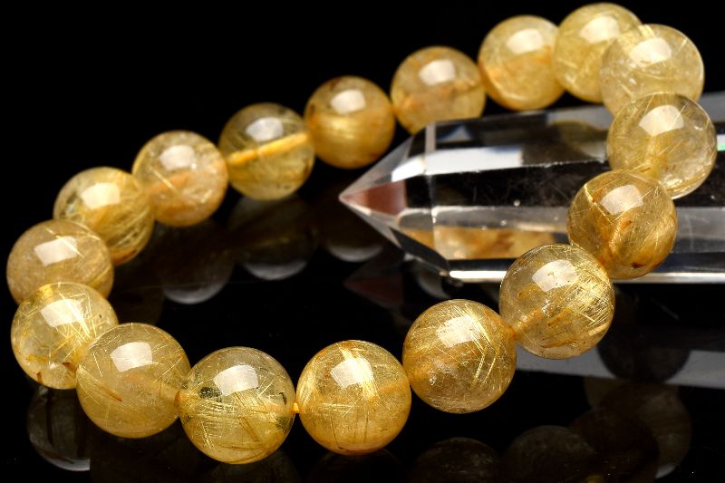 金運 仕事運 ルチルクォーツ 金紅石入り水晶 集中力 向上心 金色
