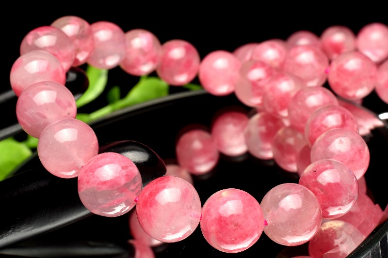 希少◇高発色 ロードナイトシリカ 7.5mm ブレスレット 1個売り _BG5310