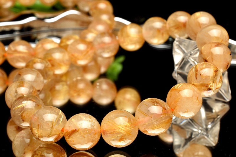 ◇705 ブレスレット ゴールド タイチン ルチルクォーツ◇ ◇太陽放射