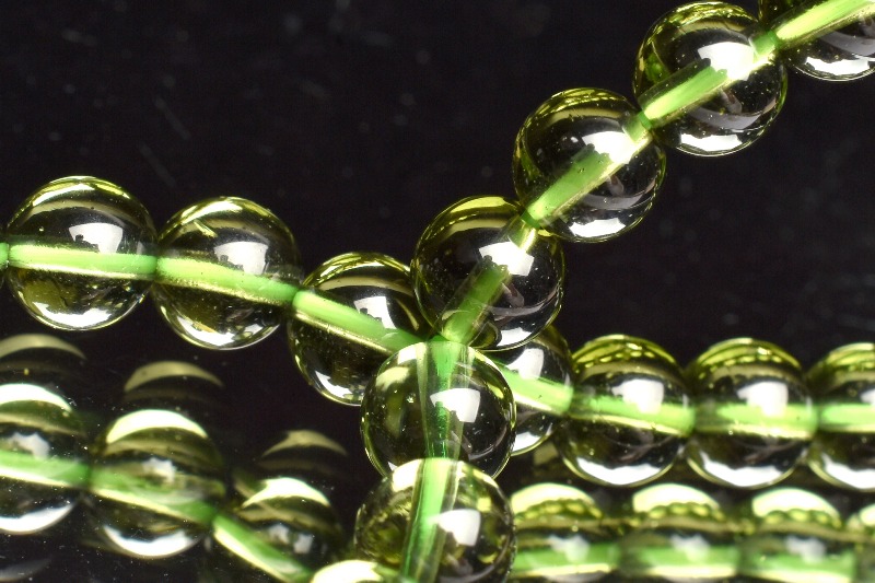 1点物】極上SA級☆入手困難 モルダバイト 6mm ブレスレット