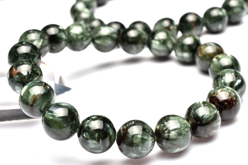 セラフィナイト 10mm ブレスレット 楽天市場】セラフィナイト ブレスレット 10mm 17.5〜19.5cm M