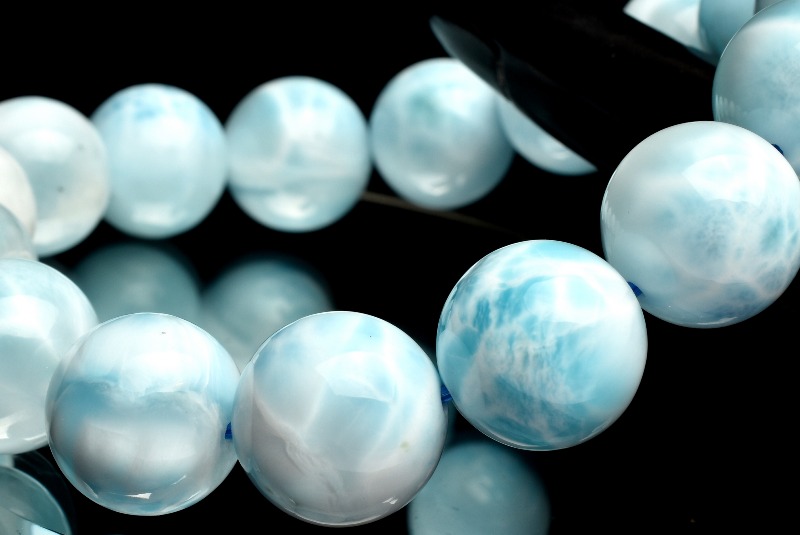 【一点物】 最高品質 ラリマー ブレスレット 12.5mm-13mm ヒーリング ラリマー ブレスレット ラリマール ヒーリング効果 12mm 一点物