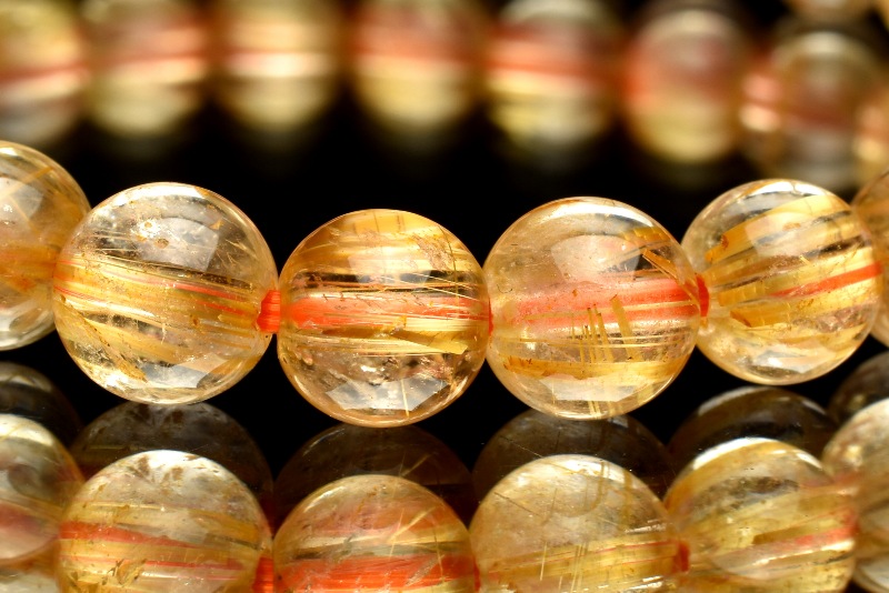 1点物】AA☆黄金の輝き ゴールドタイチンルチルクォーツ 7mm