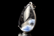 【１点物】Silver925☆AAA+透明 デュモルチェライトインクォーツ　21x12mm　ドロップ ペンダントトップ _PC1603