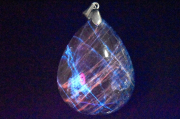 【１点物】Silver925◇高発色 ハックマナイト　30x23mm　ドロップ ペンダントトップ _PC1649