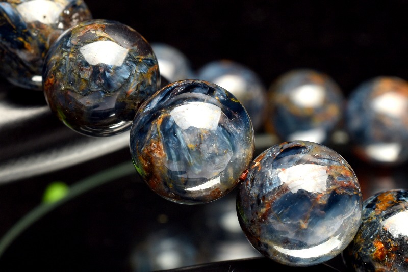 1点物】希少！濃紺カラー ブルーピーターサイト 12mm ブレスレット