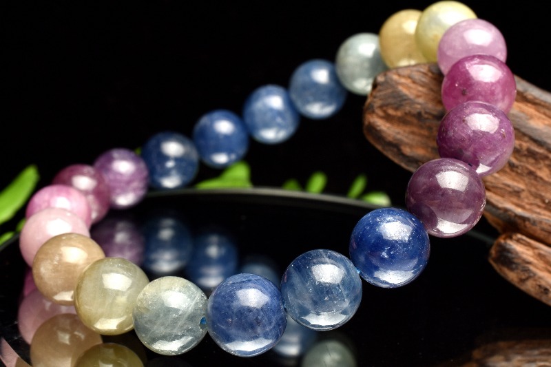 サファイア ブレスレット コランダム アクセサリー バングル 自然石 誕生石