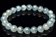 【１点物】まろやか質感 エンジェルクラウドアクアマリン　8.5mm　ブレスレット _M9407