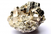 【１点物】ペルー産◇水晶共生 パイライト　54x44x41mm　原石 _CG6091【宅急便のみ】