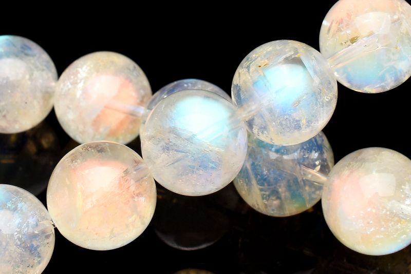 ⭐︎【天然】マダガスカル ホワイトラブラドライト ブレスレット 9mm ⭐︎【天然】マダガスカル ホワイトラブラドライト ブレスレット 9mm