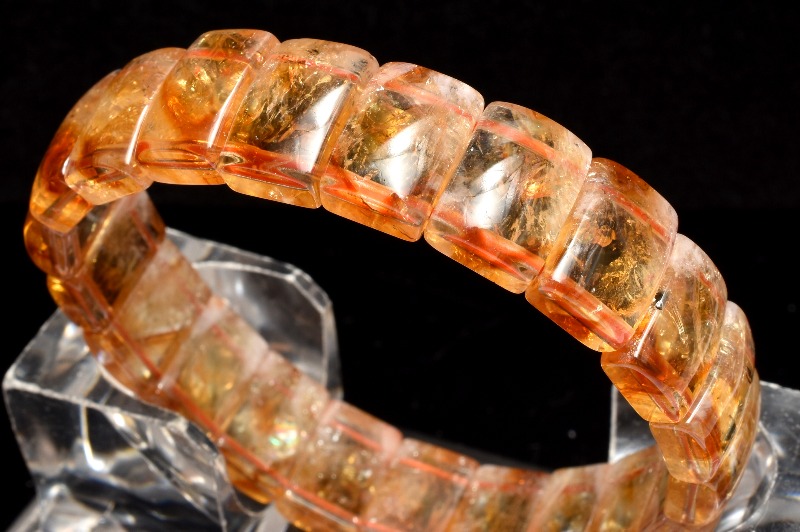 逆輸入 1点物】山入り！ _MA461 バングル 9x14mm ファントムシトリン アクセサリー