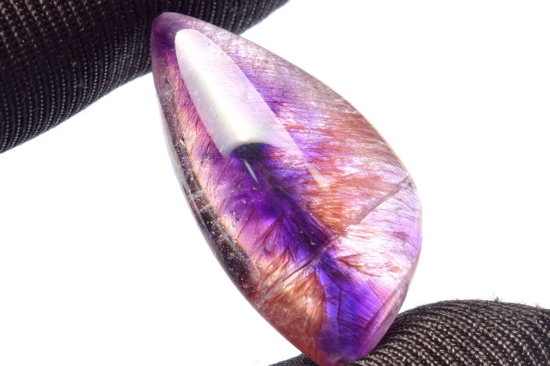 エレスチャル　アメジスト　②【限定品】 高品質] アメジストエレスチャル3連 ブレスレット 6.5mm #NK558