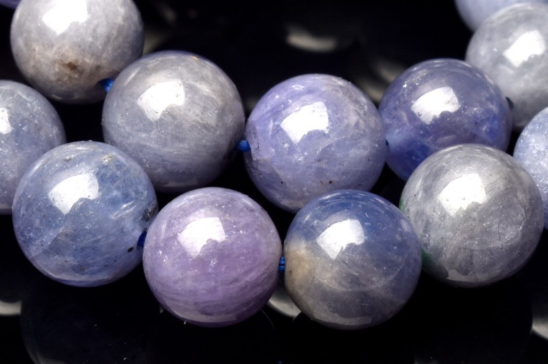 1点物】希少◇紫陽花パープル タンザナイト 6.5mm ブレスレット 1点物】希少◇紫陽花パープル タンザナイト 6.5mm ブレスレット