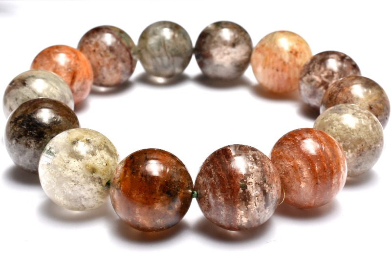 1点物】マルチカラー MIXガーデンクォーツ 17-18mm 1点物】マルチカラー MIXガーデンクォーツ 17-18mm