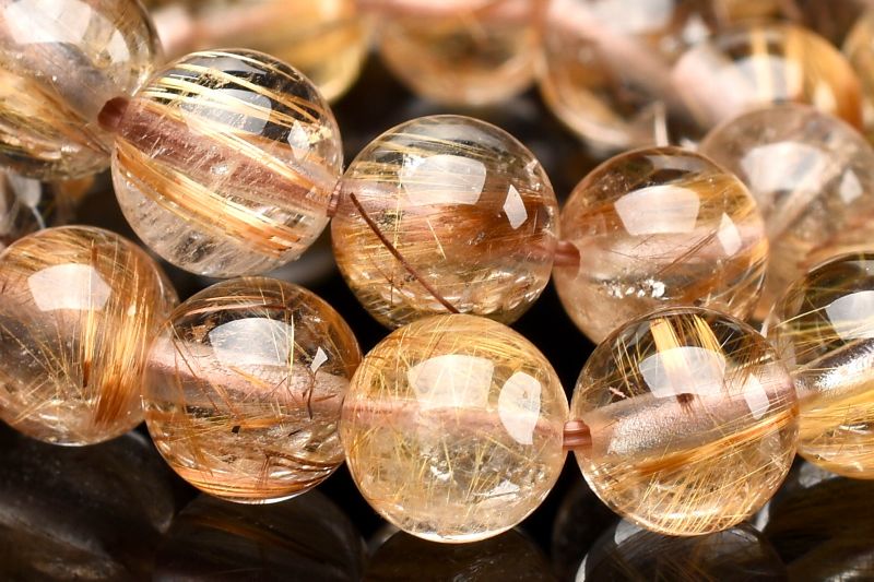 1点物】高透明 タイガータイチンルチルクォーツ 6.5mm