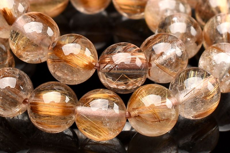 お手頃なタイガールチルたん タイガールチルクォーツ ブレスレット 約9mm ストレート 桐