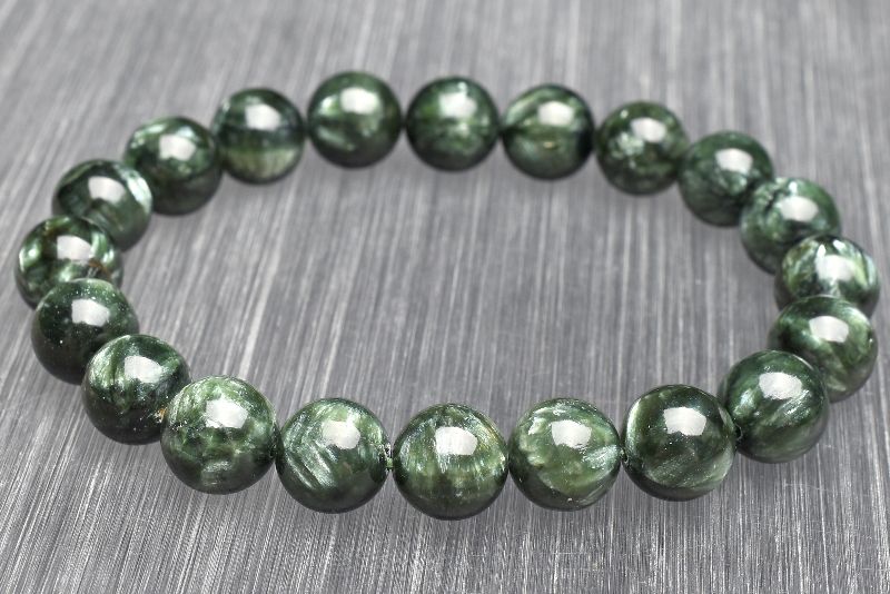 セラフィナイト 10mm ブレスレット セラフィナイト10mm シンプルブレスレット｜天然石