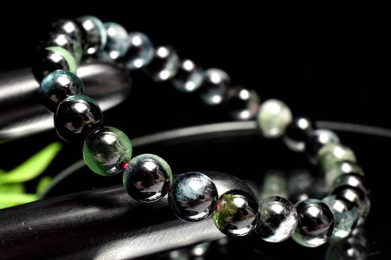 1点物】ウォーターメロン ブルートルマリン 7mm ブレスレット