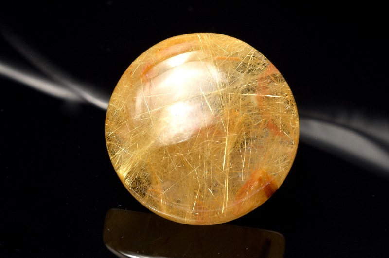 1点物】濃密内包 ゴールドタイチンルチルクォーツ 22mm コイン