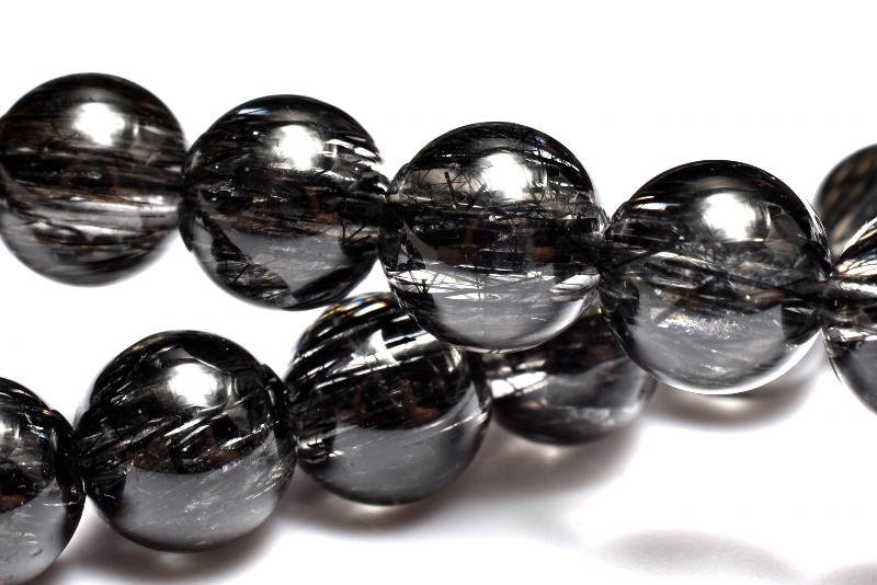 ブラックトルマリンインクォーツ ブレスレット 高品質] ブラックトルマリンインクォーツ ブレスレット 11.5mm