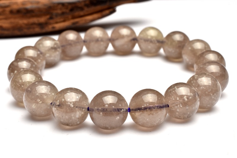 1点物】希少パープル リビアングラス 11mm ブレスレット _MA5127