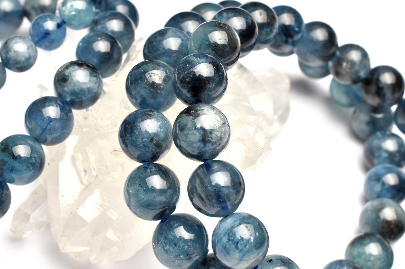 ディープアクアマリン　9mm ブレスレット ディープアクアマリン 9mm ブレスレット 南アフリカ産◇ディープ