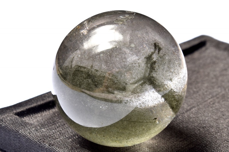 1点物】ガーデンクォーツ 34mm 丸玉(台座付き) スフィア _CG6414