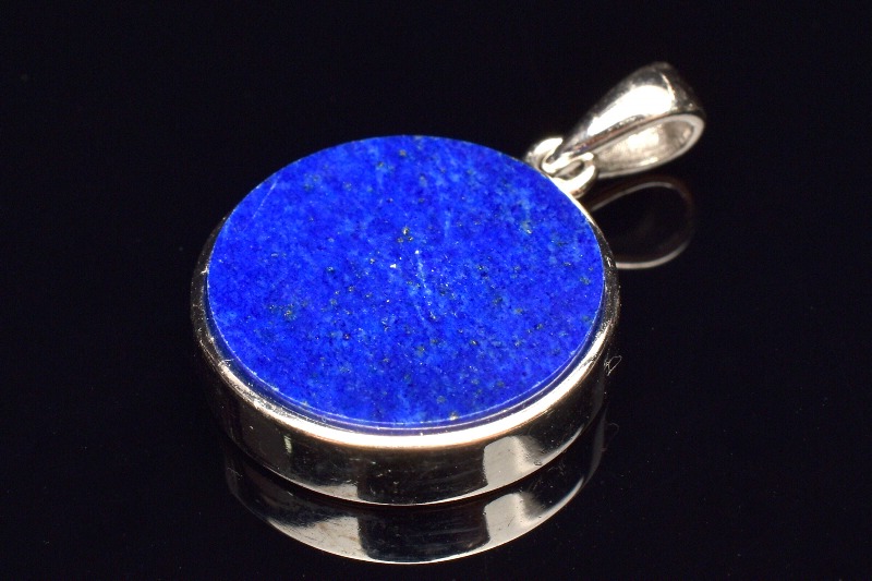 1点物】Silver925◇5A級☆天然無着色 ラピスラズリ 16mm コイン