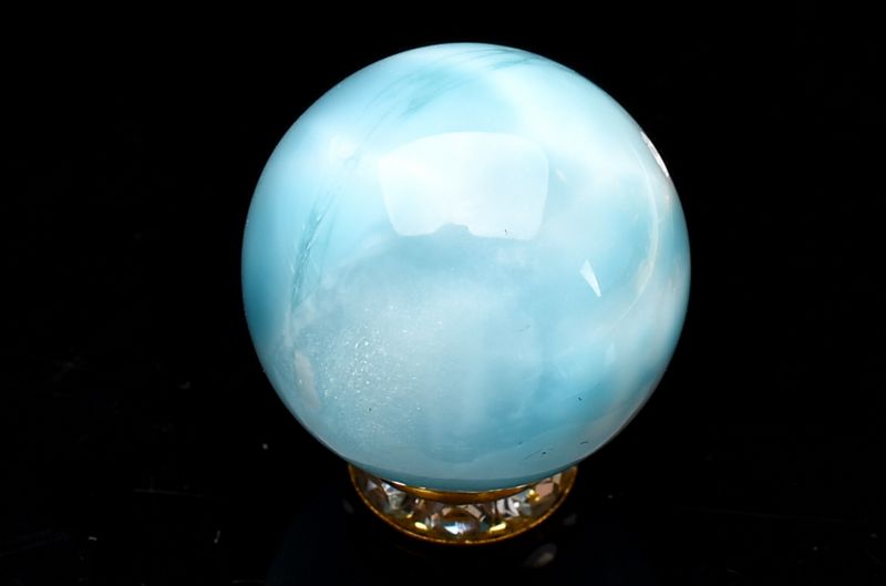 ★(オユ！)リッチラリマー 17ミリ珠ビーズ⑪(SA+) 1点物】大珠◇三大ヒーリング ラリマー 19mm 大珠(貫通穴) 粒