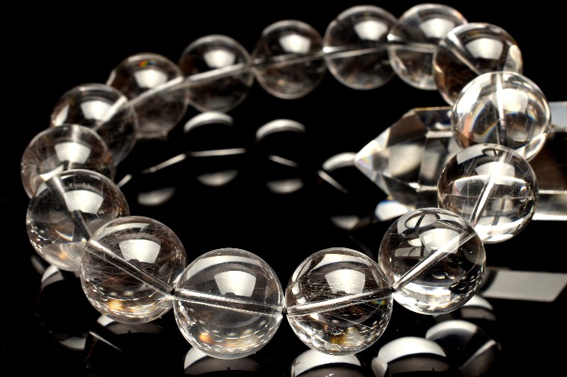 1点物】高透明◇繊細銀針 シルバールチルクォーツ 15-15.5mm