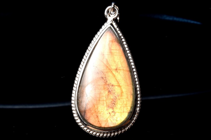 1点物】Silver925◇幻想シラー ラブラドライト 27x15mm
