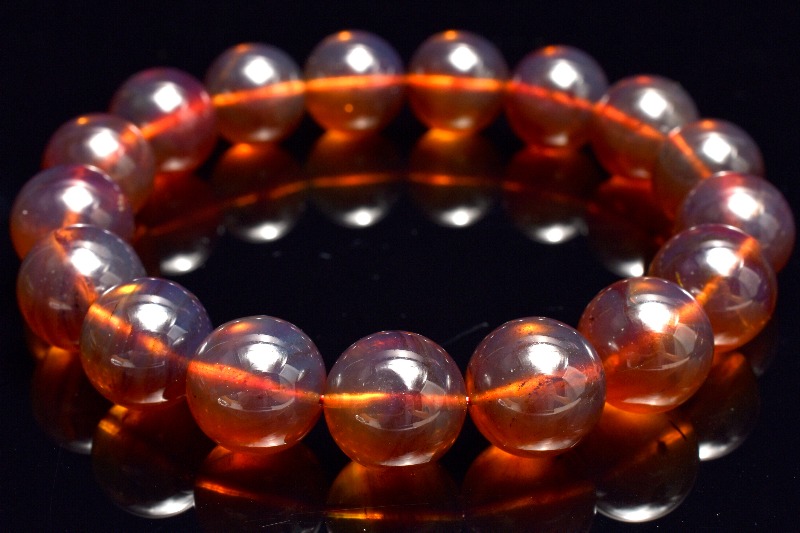 1点物】希少◇ミャンマー産 レッドブルーアンバー 11.5mm