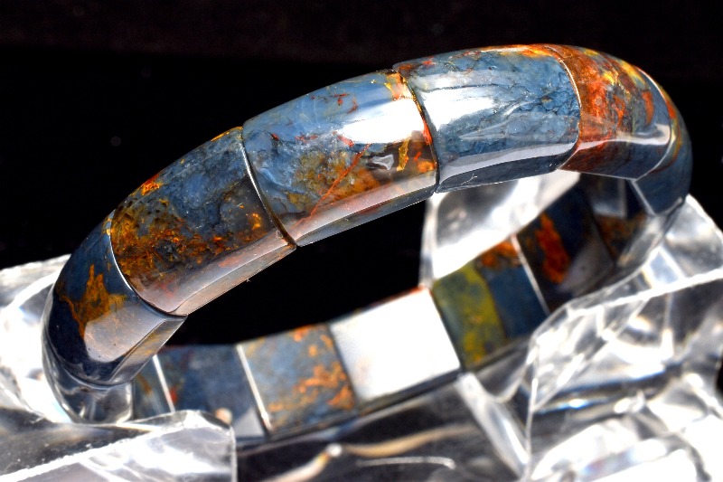 1点物】美しいマーブル色彩 ピーターサイト 14-14.5x11.5mm