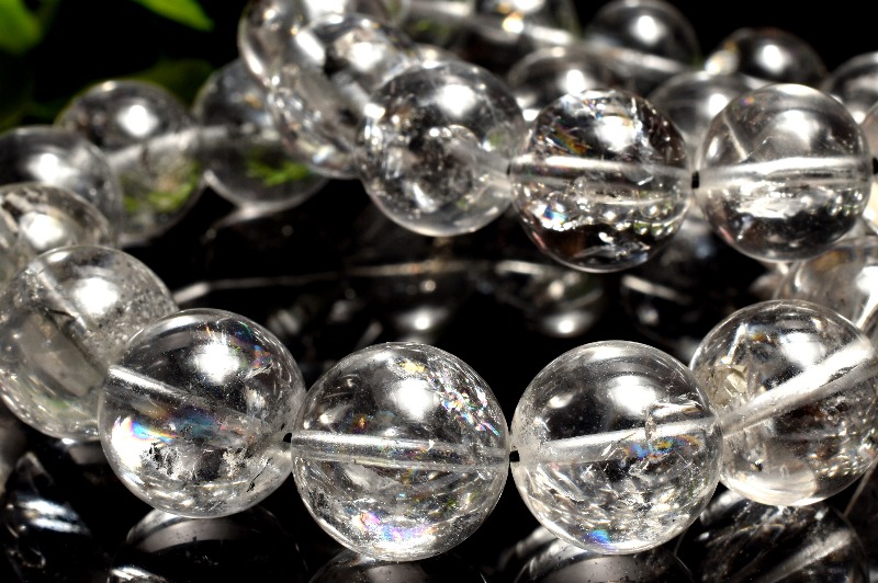 エレスチャルクォーツ　ブレスレット エレスチャルクォーツ ブレスレット 16mm ブラックエレスチャル