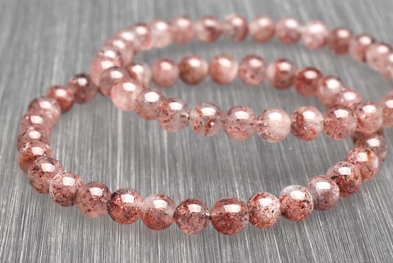 赤い煌めき レッドスーパーセブン 6mm ブレスレット 1個売り