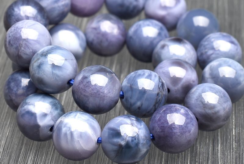 高品質！パープルラリマー 高品質パープルラリマーの天然石ブレスレット ブレスレット POM * POM