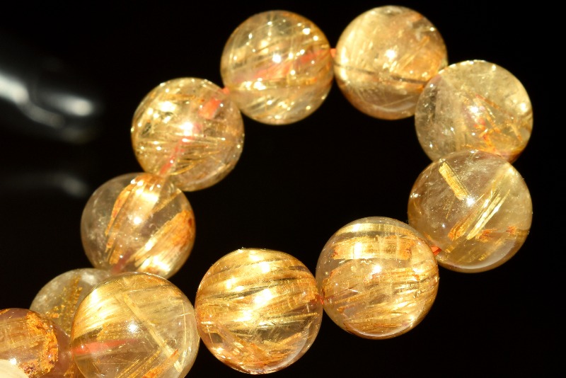1点物】AA☆黄金の太針束 タイチンルチルクォーツ 11.5-12mm