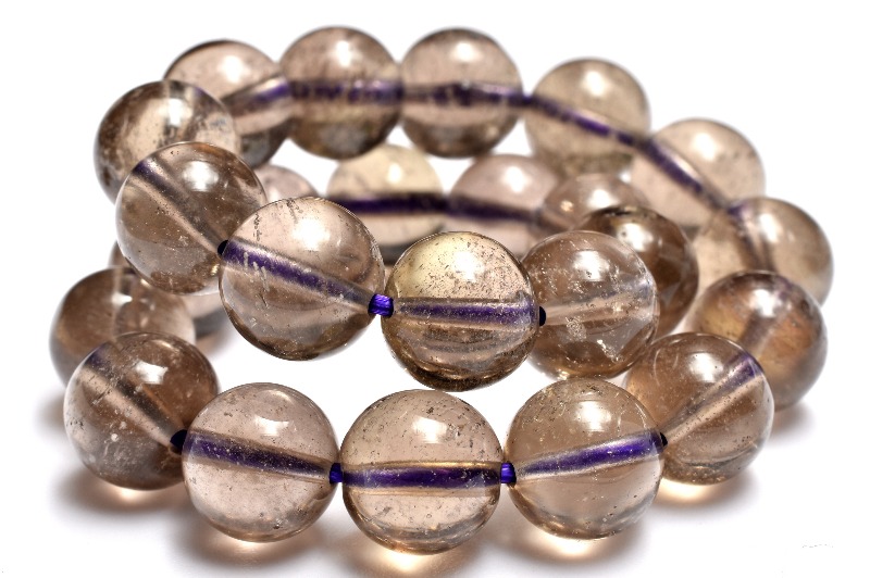 1点物】AAA+☆希少パープル リビアングラス 8mm ブレスレット _MA8408