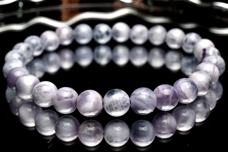 【希少】パープルラリマーブレスレット 8mm 天然無処理 1点物】AAA希少◇人気アイテム パープルラリマー 6.5mm