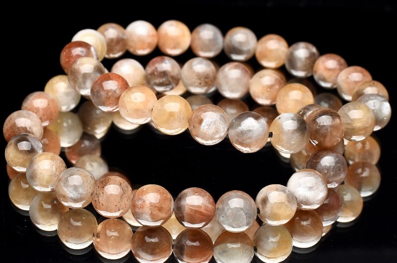 ブラックサンムーンストーン 3A++]ブラックサンムーンストーンブレスレット（約14.5mm玉） - 埼玉県