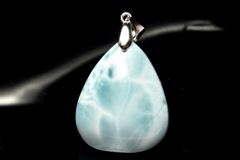 1点物】Silver925◇カリブ海の宝石 ラリマー 24x20mm ドロップ