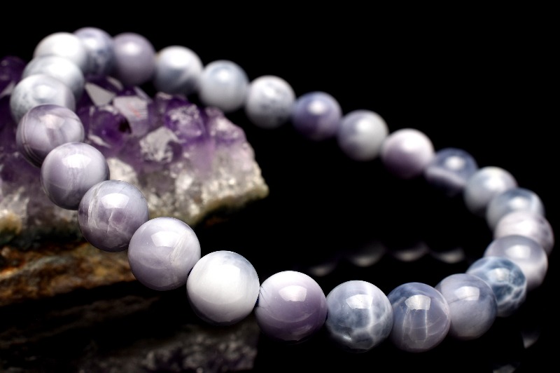 1点物】AAA希少◇人気アイテム パープルラリマー 7mm ブレスレット