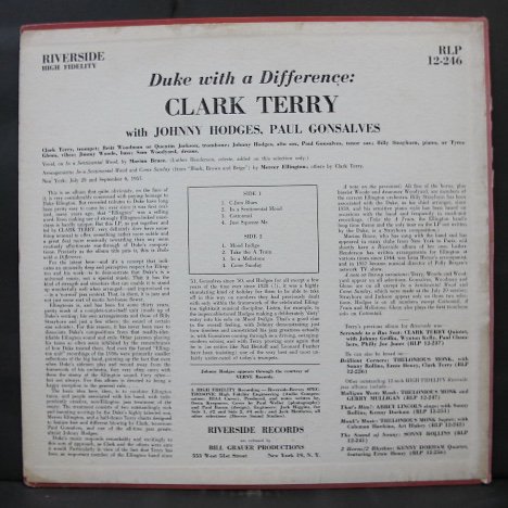CLARK TERRY オリジナル RIVERSIDE ”DUKE WITH A DIFFERENCE” - VINYLPLANET